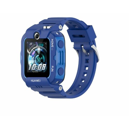 Гипоаллергенный силиконовый ремешок браслет MyPads Hypo для умных смарт-часов HUAWEI WATCH KIDS 4 Pro с функцией быстрой замены быстросъемный синий 998₽