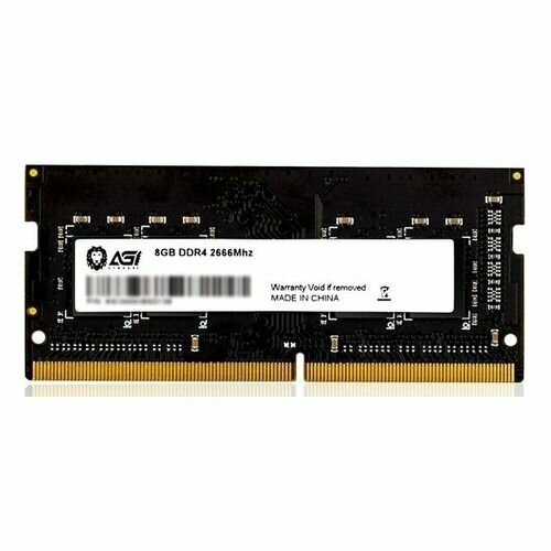 Оперативная память AGI SD138 AGI266608SD138 DDR4 - 1x 8ГБ 2666МГц для ноутбуков SO-DIMM Ret 288000₽