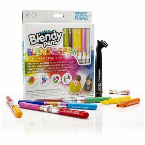 Набор фломастеров-хамелеонов «Blendy pens» (24 шт.) c аэрографом