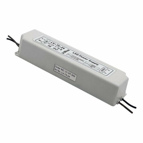 Блок питания SWG 24V 75W IP67 3,1A LV-75-24 000271 блок питания ac dc 24v 20w 00000001091 lv 20 24 герм ip67 пластик