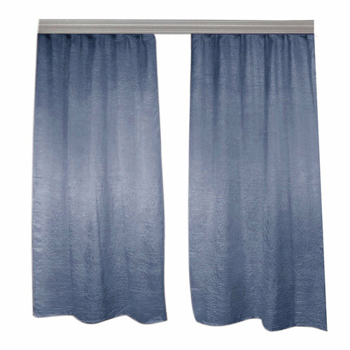 Штора тафта синяя 135х260 см Casa Conforte Тергалет 2 шт 6178687 2985₽