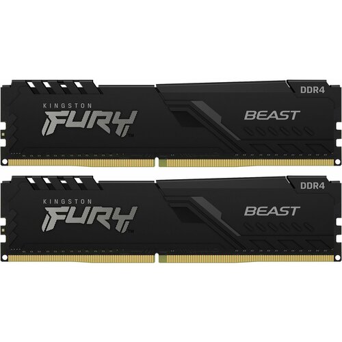 Kingston Память оперативная Kingston 64GB 3200MHz DDR4 CL16 DIMM Kit of 2 FURY Beast Black 2167000₽