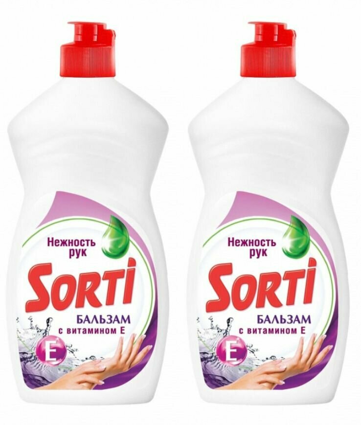 Sorti Средство для посуды Clean Care Бальзам Витамин Е 450 гр, 2 шт