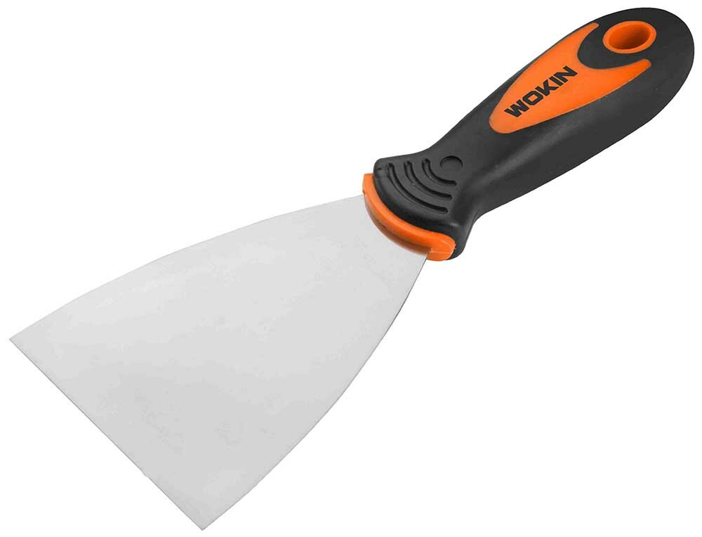 фото Шпатель WOKIN, инструментальная сталь, двухкомпонентная ручка, 80 мм {350403}