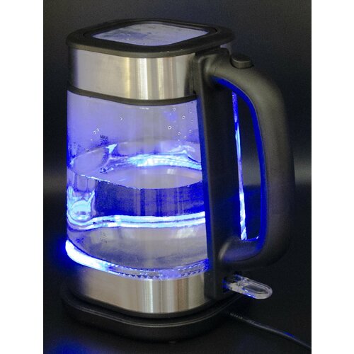 Чайник электрический 20Л 2200ВТ диск стекло стекл поворот крышка LED подсв съемн фильтр GELBERK 559700₽