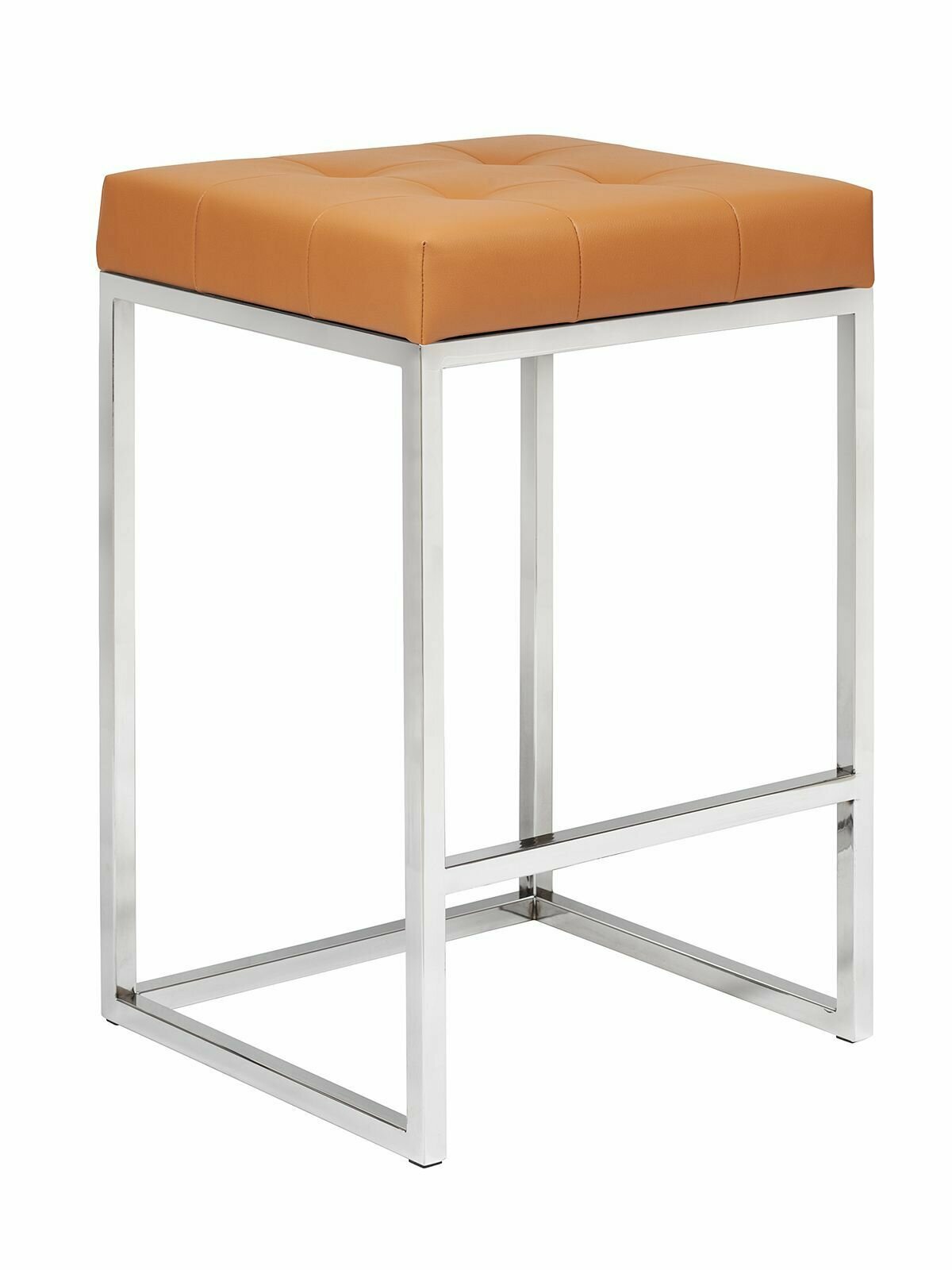 Стул полубарный SOHO, каркас н/ж сталь, сидение экокожа цвет Foxy, 38х42х66 см. — фото 1