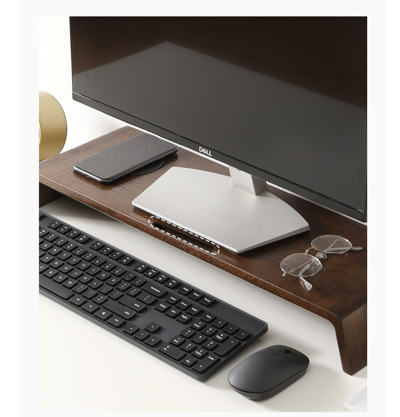 Подставка-стеллаж для ноутбука для хранения монитора MyPads столик для компьютера из прочного дерева с USB портами и беспроводной зарядкой для но