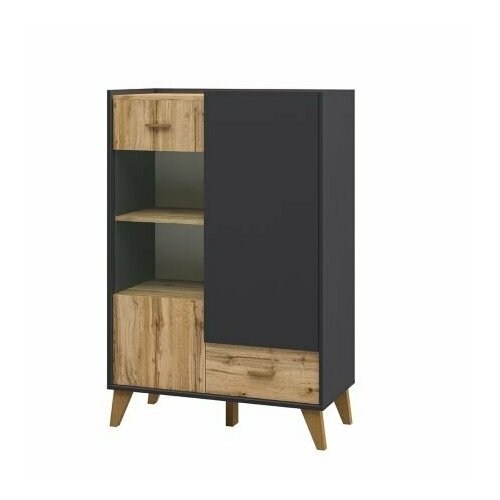 Шкаф комбинированный Сканди МН-036-08 Графит