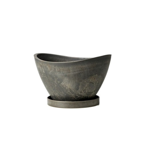 Горшок для растений лодочка 4Л С поддоном древесный уголь 305*218*172GREEN SHIP