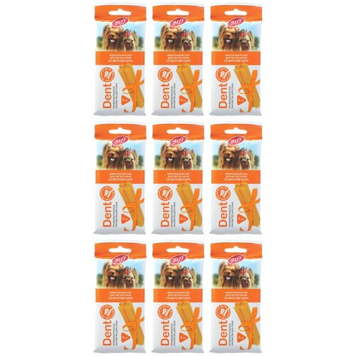 Biff Лакомство для собак мелких пород, жевательный снек, со вкусом сыра, 9 упаковок по 4 шт.