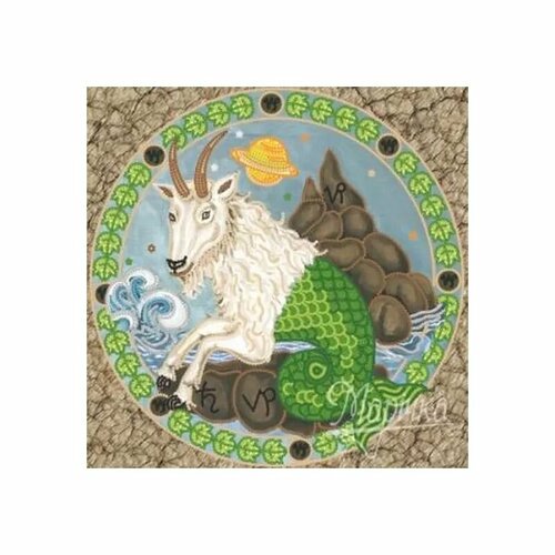 Знаки зодиака. козерог, схема на канве