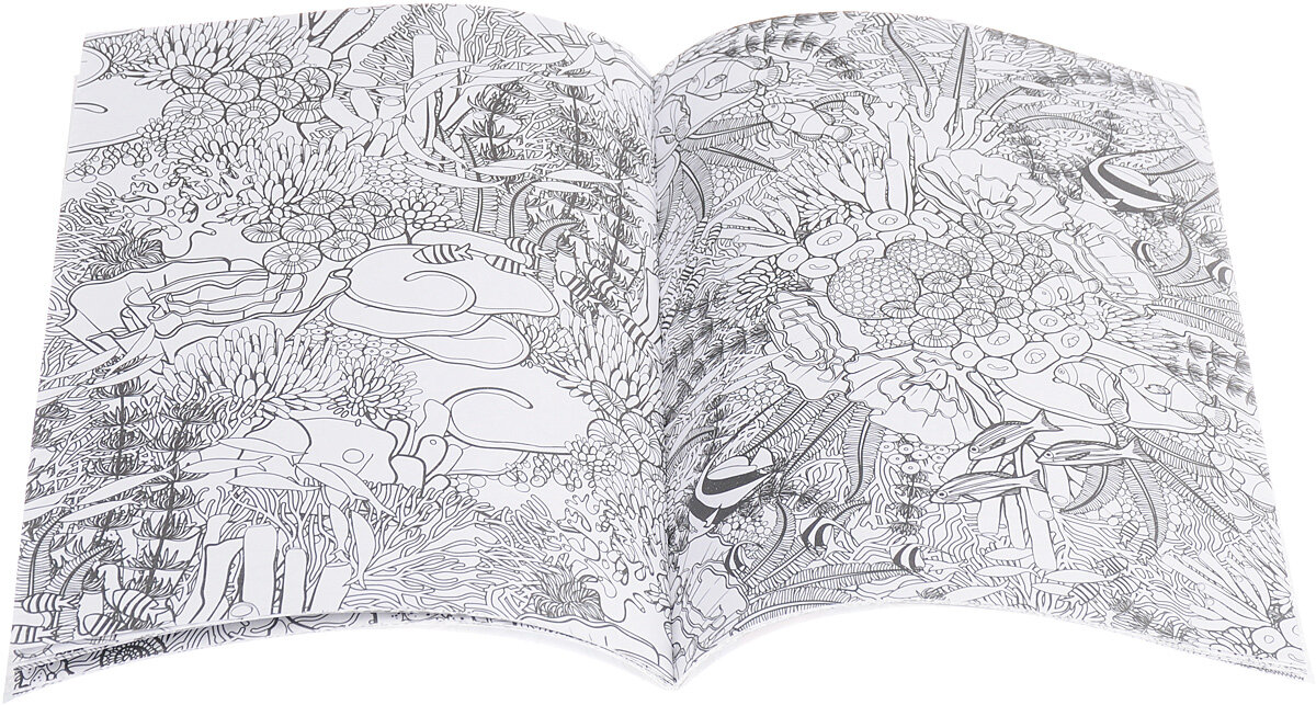 Морские узоры: книжка-раскраска — фото 1