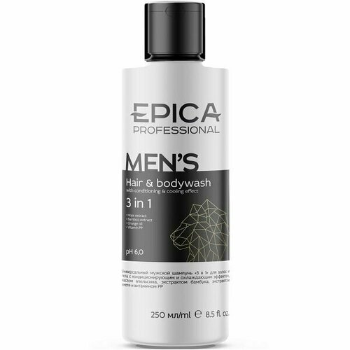 Epica Professional Мужской гель для душа Men's 3 in 1, 250 мл