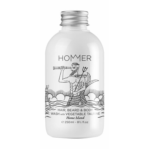 HOMMER Home Island Hair, Beard&Body Wash Гель для душа для волос, тела и бороды муж, 250 мл