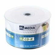 Оптический диск CD-R MYMEDIA 700МБ 52x, 50шт, pack wrap, printable [69206]