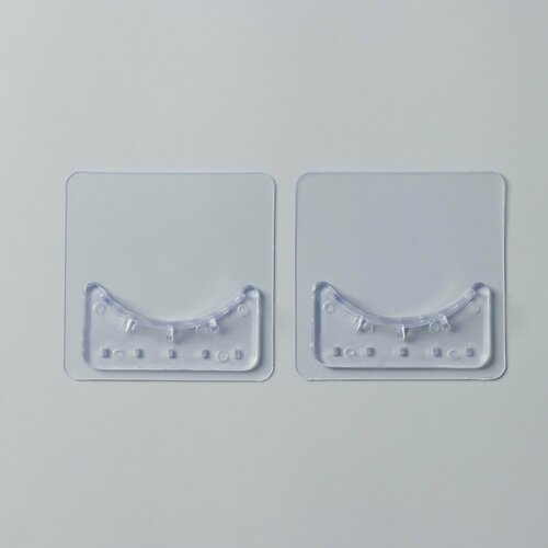 Держатели для карниза Доляна 2 шт самоклеящиеся прозрачные 430₽