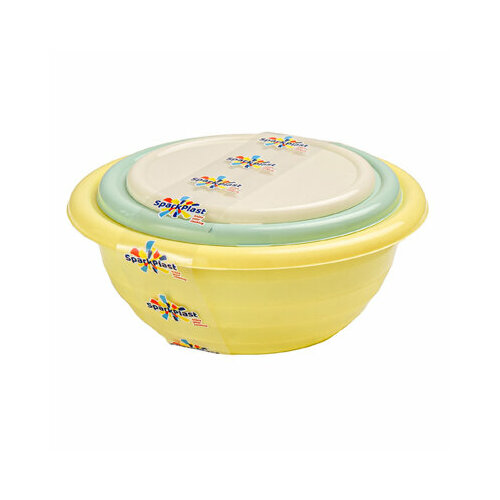 Набор мисок 3 шт. (1,2; 2,1; 3,2л) с крышкой Микс