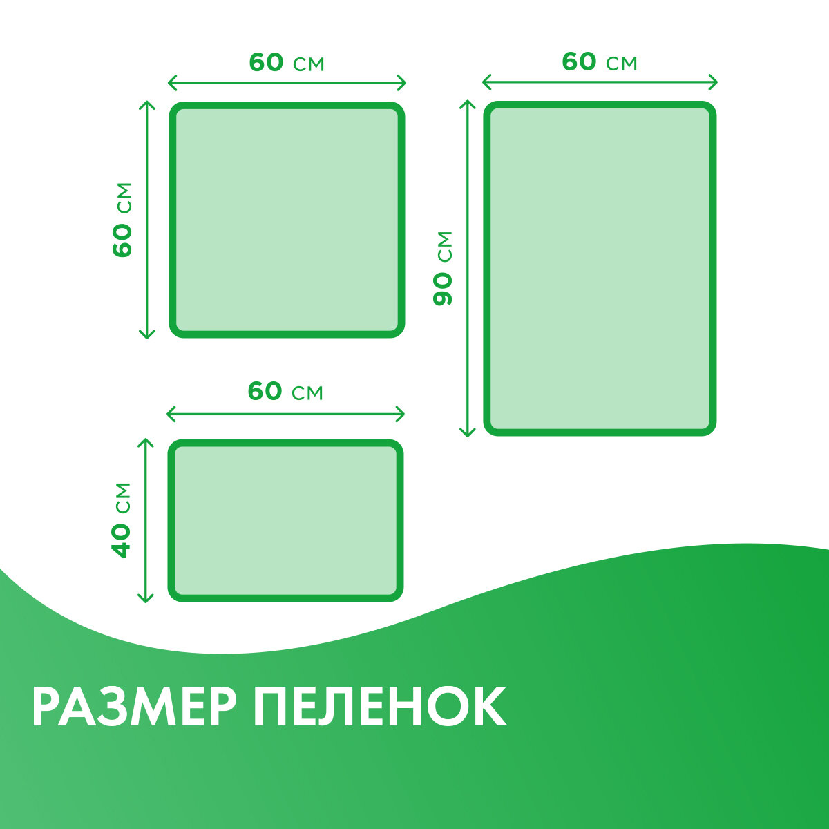 Пеленки одноразовые впитывающие TerezaMed Normal 60x60 30 штук