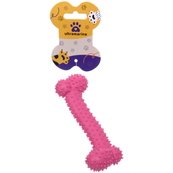Игрушка для собаки «Bubble gum-Кость» 11*4см цвет розовый Ultramarine