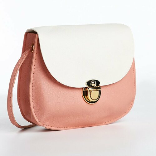 Сумка детская на застёжке цвет белыйрозовый 738₽