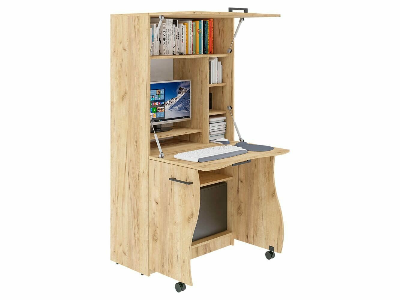 фото Стол компьютерный СК-49, Дуб крафт золотой