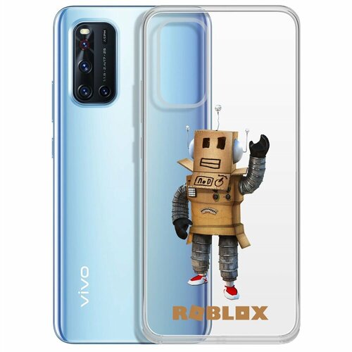 Чехол-накладка Krutoff Clear Case Roblox-Мистер Робот для Vivo V19 чехол накладка krutoff clear case roblox мистер робот для xiaomi poco m5s