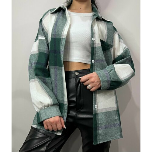 фото Рубашка , размер 42-48, зеленый нет бренда