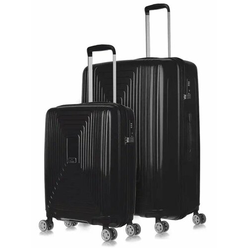 фото Комплект чемоданов l'case doha, 2 шт., 136 л, размер s/l, черный