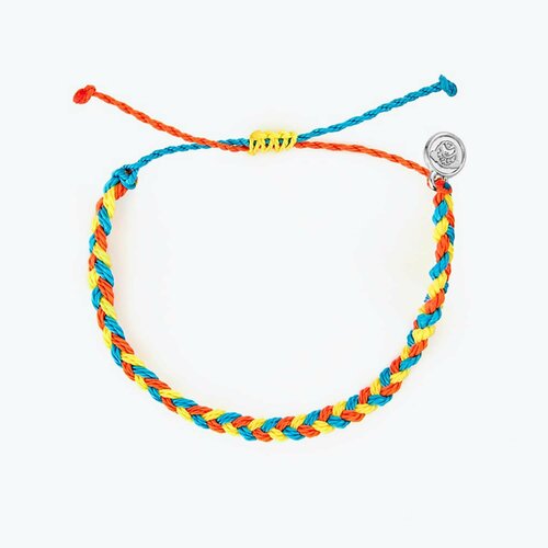 Плетеный браслет WAF-WAF, 1 шт., синий, желтый