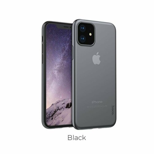 ClipCase Hoco Thin Series PP case для Apple iPhone 11 черный, прозрачный накладка hoco thin series pp case для iphone 11 pro max jet черная