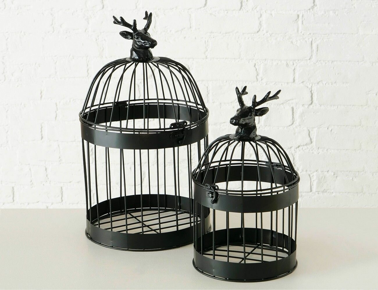 Клетки для декора металлические, чёрный, набор - 2 шт, Boltze