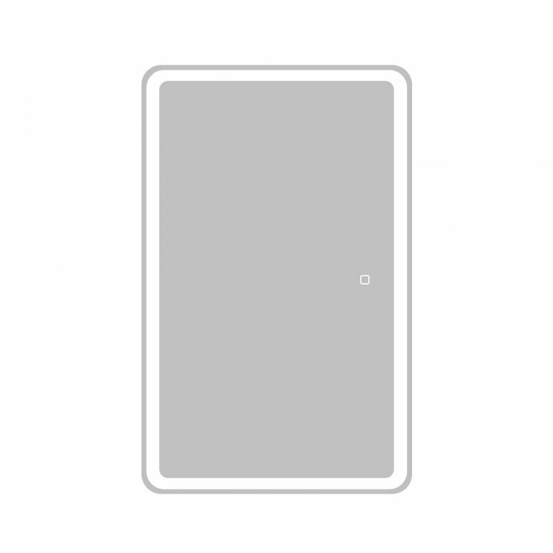 фото Зеркальный шкаф с распашной дверцей со встроенной подсветкой сенсорным выключателем BelBagno MARINO SPC-MAR-500/800-1A-LED-TCH