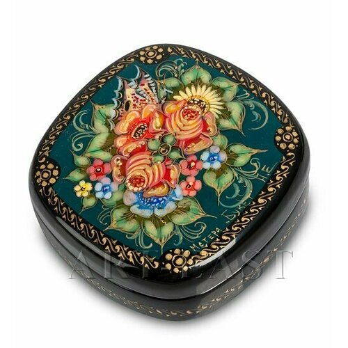 Шкатулка Букет 7,0*7,0 исп. Николаева ШК-30/20-C (ручная работа) 113-7010040