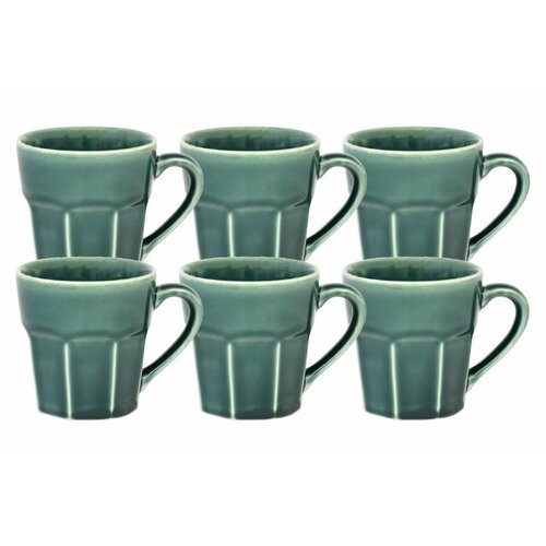 Набор 6 кружек Paris бирюзовый, 0,32 л (Matceramica)