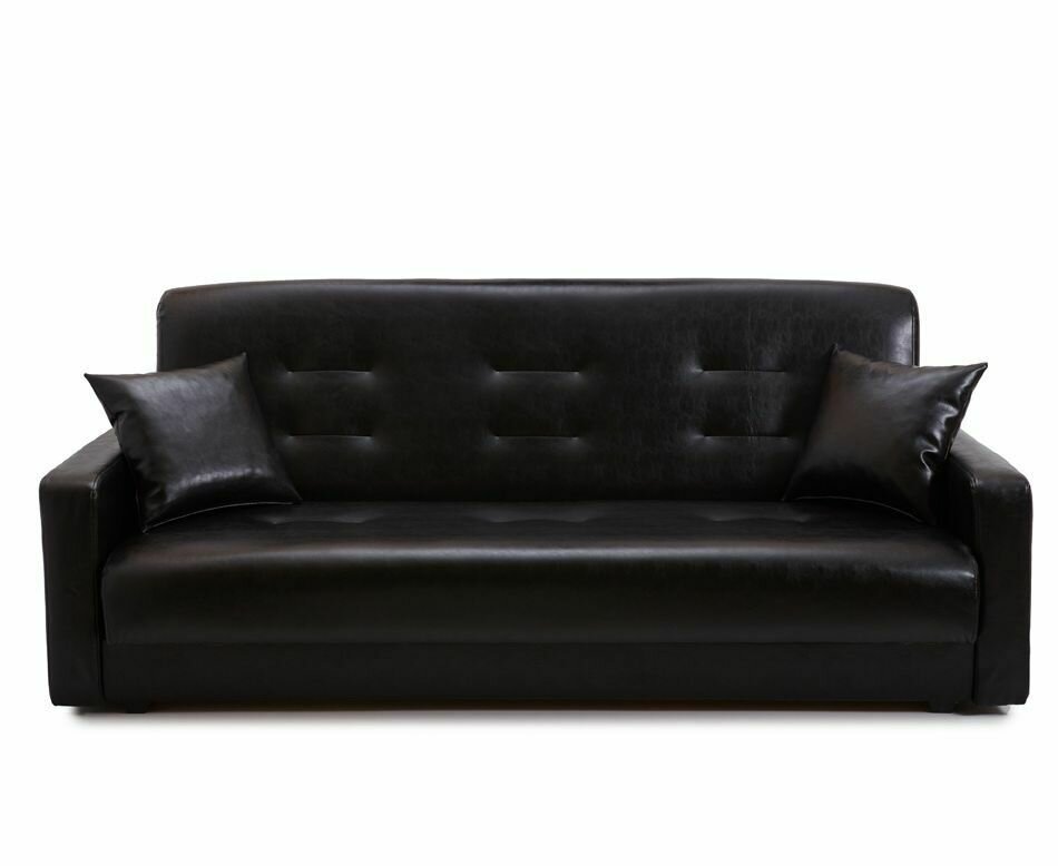 фото Диван Fotodivan Аккорд Черный со спальным местом 140