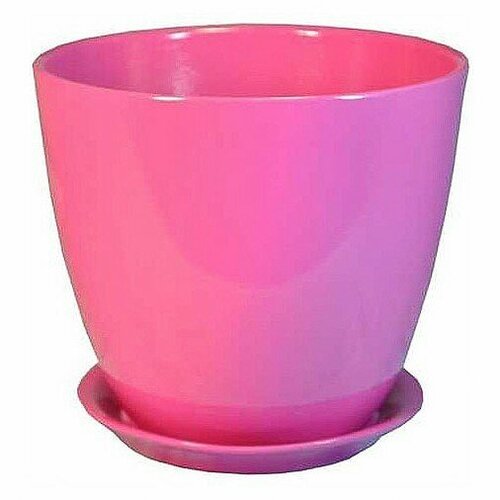 Горшок для цветов керамический 1 л Бутон "Глянец розовый" №1 d=12 см, h=12 см