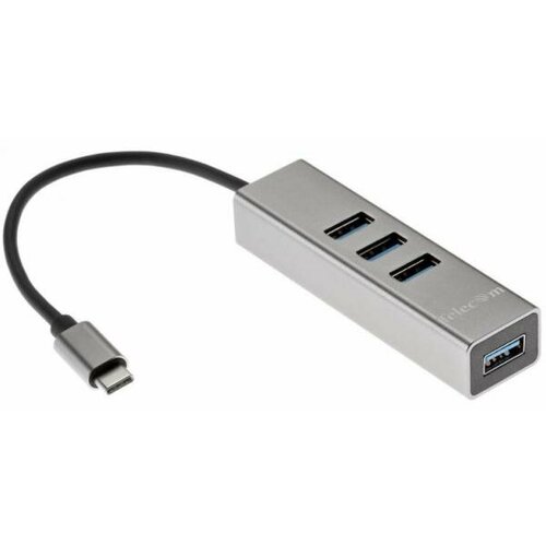 Концентратор USB Type-C TELECOM TA310C 4 х USB 30 серебристый 128500₽