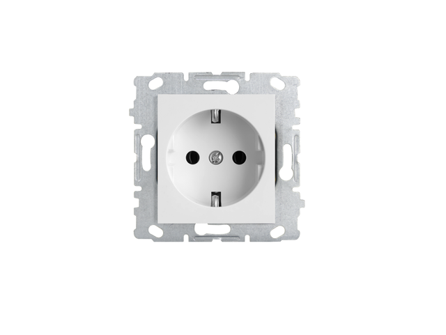 фото Розетка Vesta-Electric Roma одинарная с заземлением без рамки