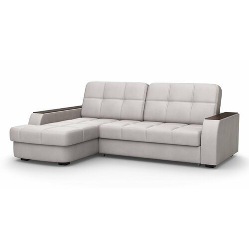 Угловой диван Цвет Диванов Брюссель NEXT 21 с уз. подлокотниками 245 угловой Циркон