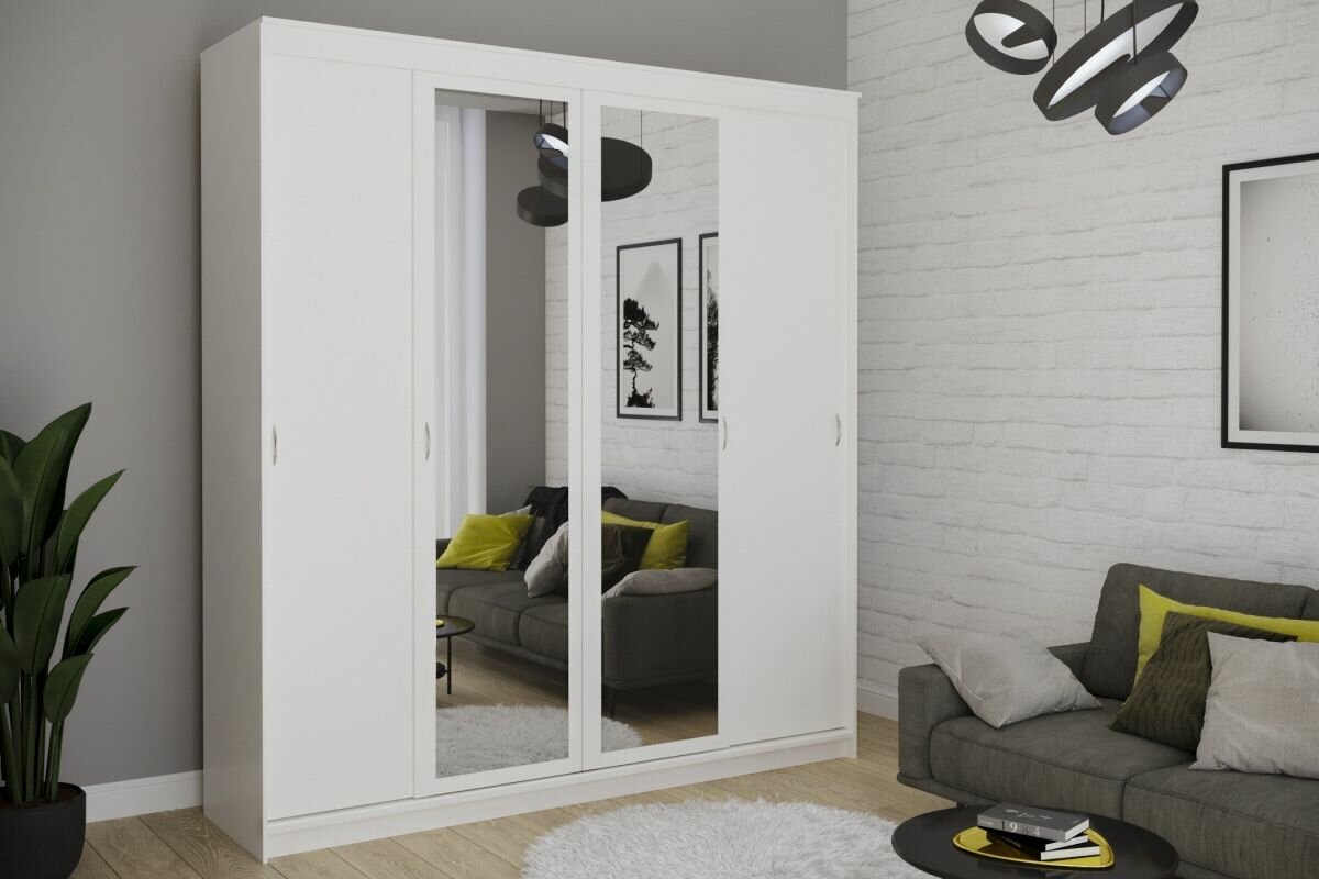 фото Шкаф-купе Миллениум-4 четырёхдверный Мегамебель, ШxГxВ 2000*400*1900