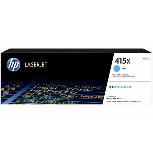 Картридж HP 415X для Color LaserJet Pro M454, M455, M479, M480 6000стр Голубой