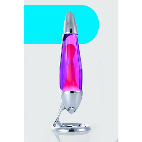 Лава-лампа Mathmos Neo Розовая/Фиолетовая Silver (Воск)