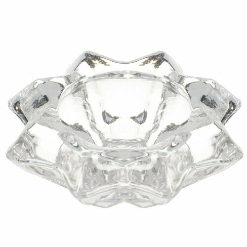 Подсвечник декоративный стекло, 1 свеча, 10х3 см, Y4-4900