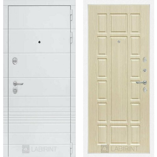 Входная дверь Labirint Trendo 12 Беленый дуб 880x2050, открывание левое входная дверь labirint loft 12 беленый дуб 880x2050 открывание левое