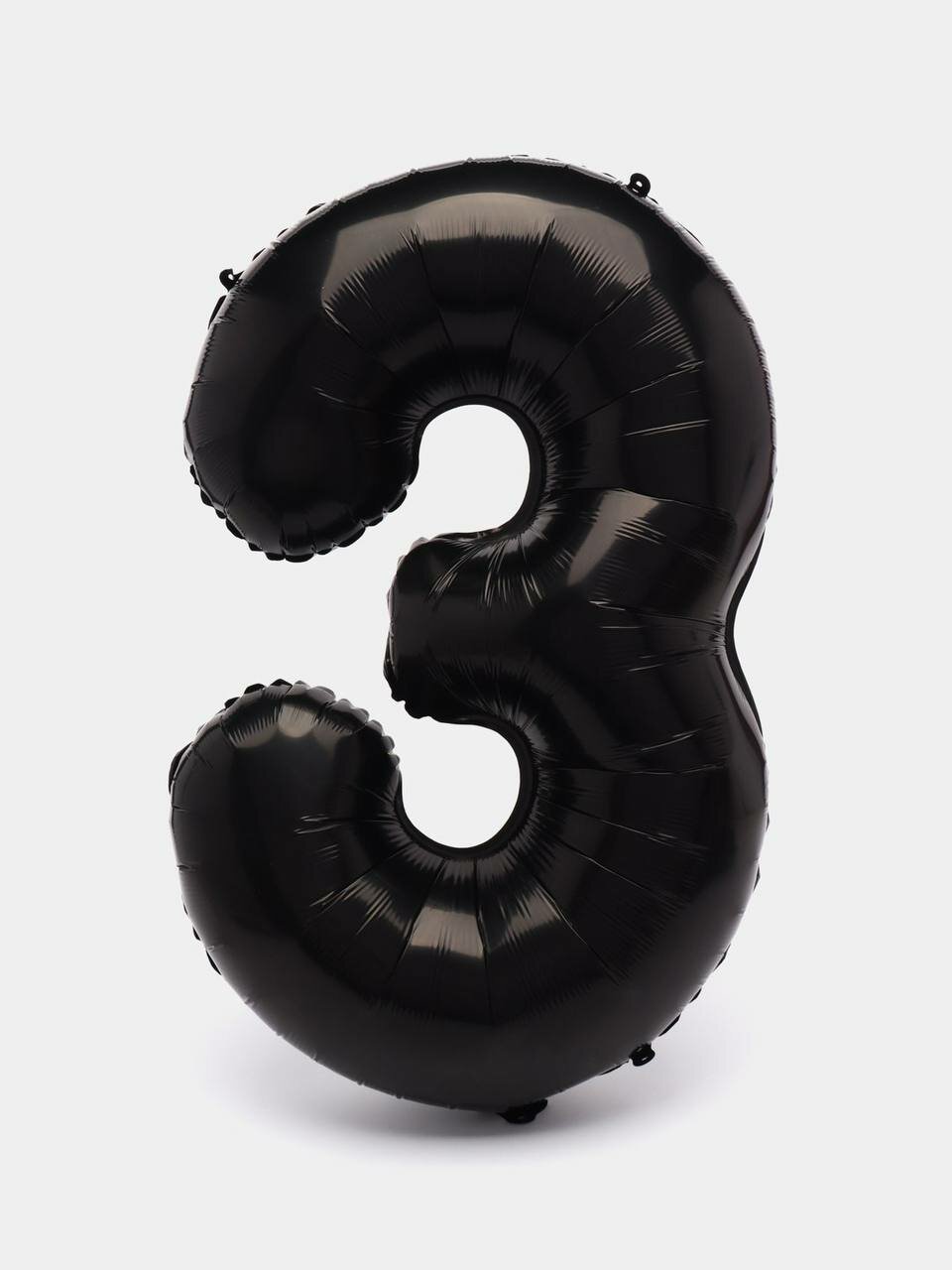 Воздушный шар для дня рождения "Цифра 3", черный
