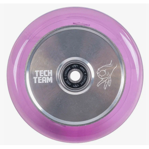 фото Колесо для трюкового самоката techteam x-treme 110*24мм th, transparent purple