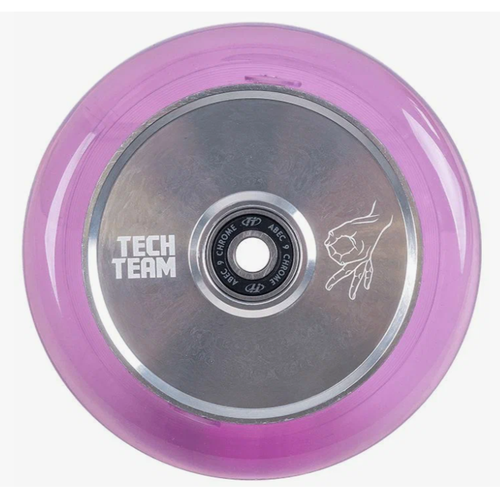 Колесо для трюкового самоката TechTeam X-Treme 110*24мм TH, transparent purple колесо для трюкового самоката drive scooters 120mm lilac transparent black