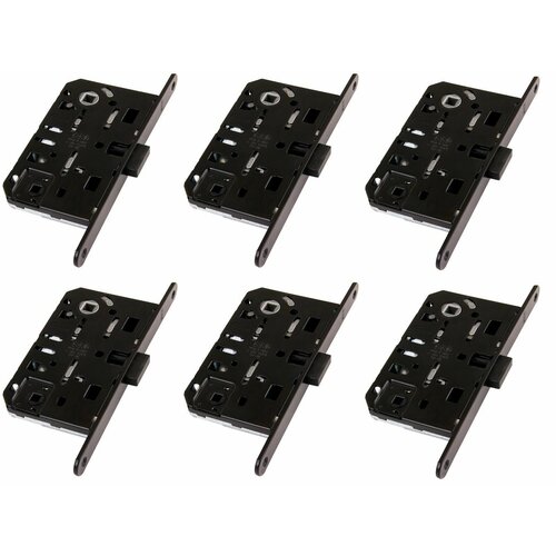 Замок межкомнатный магнитный бесшумный AGB MEDIANA POLARIS WC черный B061025093 без ответной планки техническая упаковка комплект 6 штук 12960₽