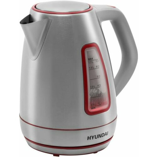 Чайник электрический Hyundai HYK-S3601 2000 Вт серебристый красный 17 л нержавеющая сталь 229200₽