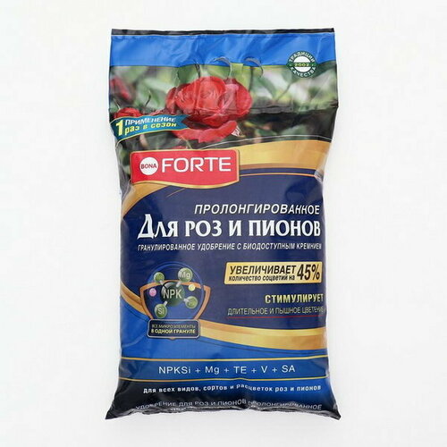 Удобрение Bona Forte для роз и пионов с биодоступным кремнием, гранулы, пакет, 2.5 кг бона форте удобрение bona forte для роз и пионов с биодоступным кремнием гранулы пакет 2 5 кг
